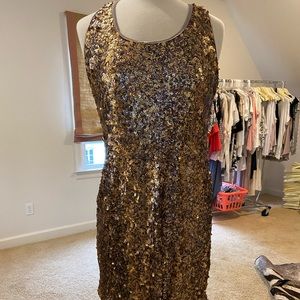Gold sequin dress